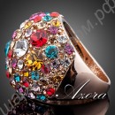 Кольцо Gorgeous 18K Rose Gold Plated Multicolour SWA ELEMENTS Austrian Crystal Ring